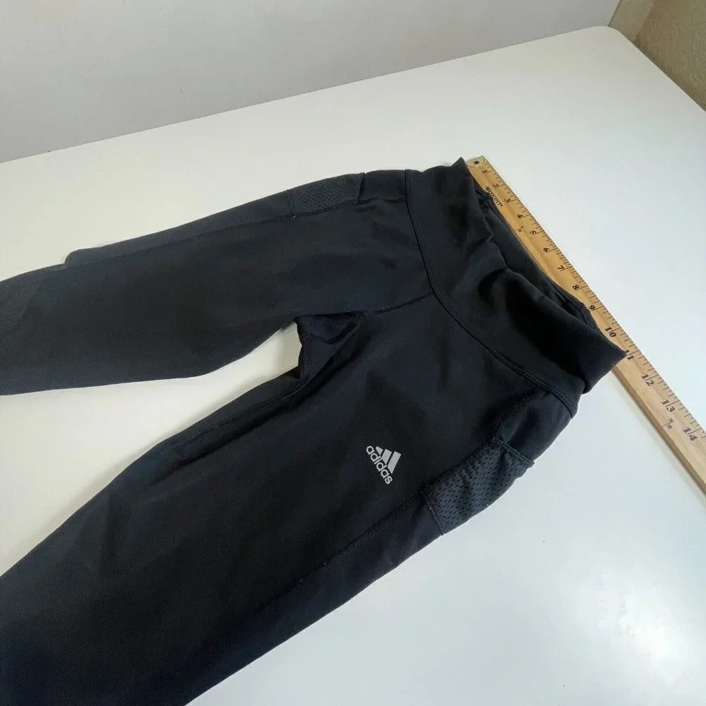 Adidas‎ Womens Aero Running Own The Run 3/4 Cropped Tights Black S Mesh Pockets